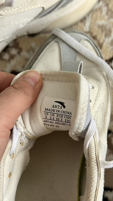 Кроссовки и спортивная обувь: Кроссовки, 36, 36.5, 37, Anta, Б/у, цвет - Белый, Самовывоз, Платная доставка — 4