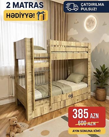 lider mebel: Oğlan və qız üçün, Yeni, Çarpayı, Matras ilə, Siyirməli, Laminat — 1