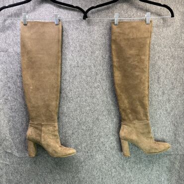 Çəkmələr: Uzunboğaz, Zara, Ölçü: 37, rəng - Qəhvəyi, İşlənmiş — 1