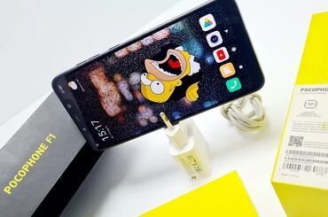 Samsung: Poco Pocophone F1, Б/у, 128 ГБ, цвет - Черный, 2 SIM
