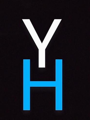 tesla y: YH loqo dizaynı - Minimalist və yadda qalan loqo konsepti - Qara fon — 1