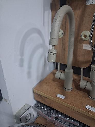 Mətbəx üçün yüksək qollu qarışdırıcı kran - Material: mat teksturalı