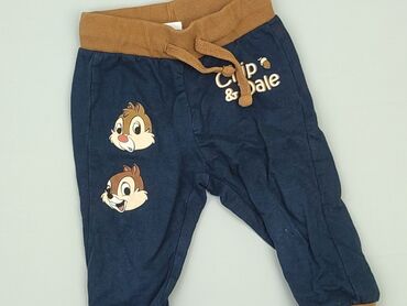 legginsy na dziewczynke: Spodnie dresowe, Disney, 9-12 m, stan - Bardzo dobry