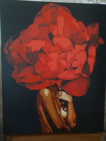 Şəkillər, tablolar: Əl isı, kətan uzərində akril boya ilə cəkılib, ручная работален — 4