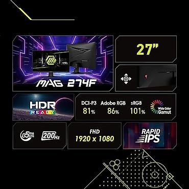 manitor android: MSI MAG 274F 200Hz yeniləmə sürəti və 27 düymlük geniş ekranı ilə həm — 2