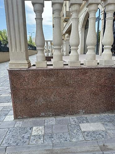 Фасадные плиты Сары-Таш (Травертин): Натуральный камень гранит, травертин Желтау. Полированный, обожженный — 2