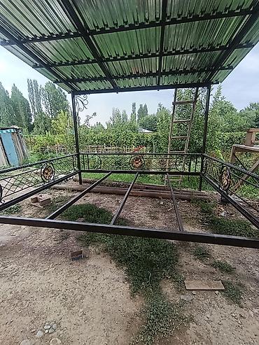 качаля: Садовые качели Металл, Со спинкой, С крышей — 6