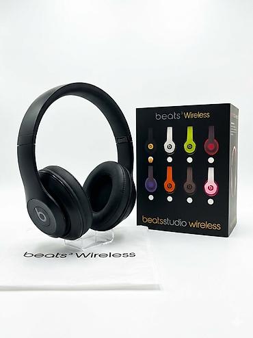 apple studio: Беспроводные накладные наушники Beats Studio Wireless, черные. Модель — 1