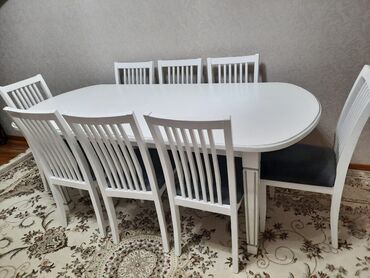 мебель стол: Кухонный Стол, цвет - Белый, Б/у
