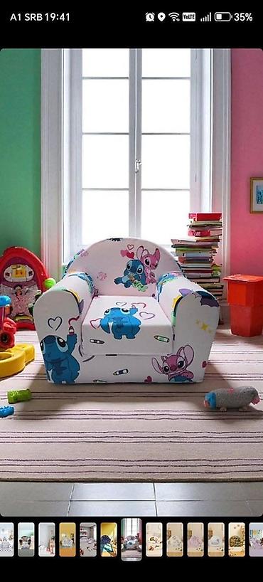 Foteljice: 🌈BAMBI foteljica 🪑Dimenzije:55×45 cm ✨ Sedeći deo: 30×30 cm 🛏️ — 15