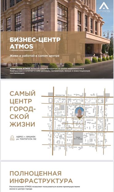 жк атмосфера: Сатам Офистик 125 кв. м, Ремонтсуз, Эмерексиз, Бизнес борбор, 7 кабат
