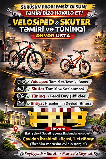 Təmir, Elektrik velosipedlər, Detalın dəyişilməsi, Diaqnostika, Nasazlığın aradan qaldırılması, Evə gəlməklə, Zəmanətlə