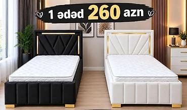Tək nəfərlik soft yataq çərçivəsi və döşək dəsti - Dizayn: Yumşaq