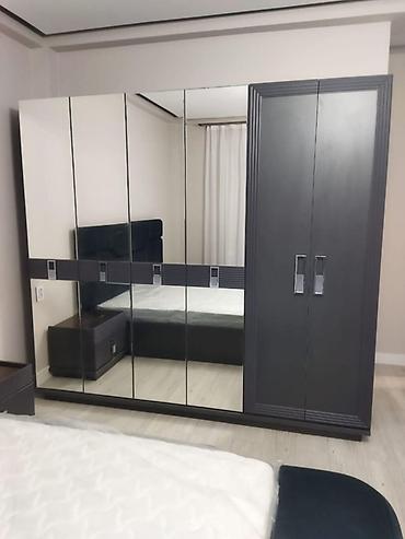 Спальные гарнитуры: Спальный гарнитур, Двуспальная кровать, МДФ, цвет - Серый — 2