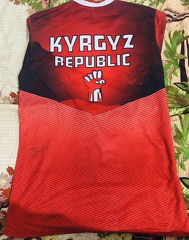 Футболки: Спортивная футболка “Kyrgyz Republic” - Дизайн: красно‑черный — 2