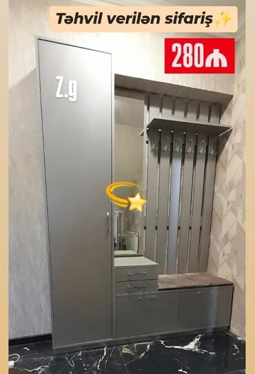 гардеробная мебель: Yeni, Açılan, 2 qapılı Düz dolab, Dəhliz dolabı, Azərbaycan