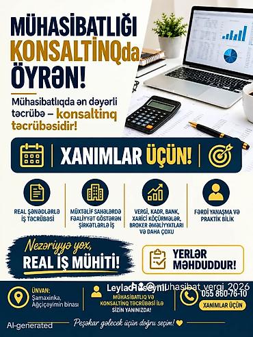 🎯 XANIM MÜHASİB NAMİZƏDLƏRİ ÜÇÜN 1 AYLIQ İNTENSİV HAZIRLIQ İŞƏ lalafo.az -da 🎯 XANIM MÜHASİB NAMİZƏDLƏRİ ÜÇÜN 1 AYLIQ İNTENSİV HAZIRLIQ İŞƏ