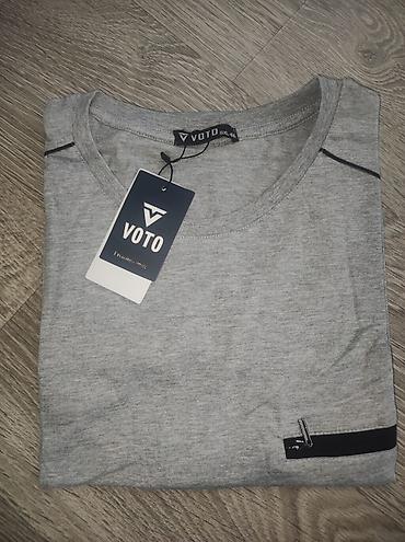 pull and: Мужская футболка VOTO, серый меланж. - Классический крой с круглым — 5