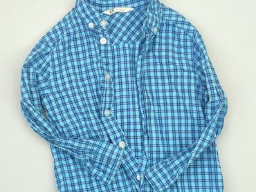 koszula lniana różowa: Shirt 3-4 years, condition - Good, pattern - Cell, color - Light blue