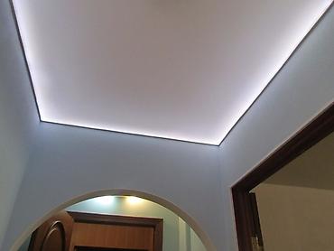 Потолочные работы: Натяжные потолки с трековыми светильниками Парящие потолки Теневые — 3