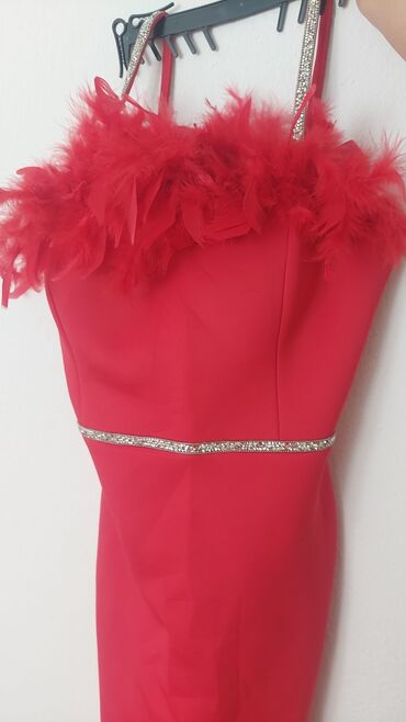 haljinice na bretele: L (EU 40), color - Red, Evening, With the straps