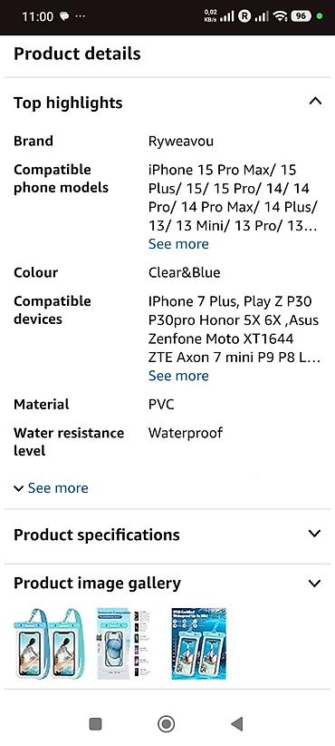 asus telefon: Ryweavou Universal Suya Dayanıqlı Telefon Kılıfı – 2 ədəd dəst — 3