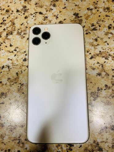 iphone pro: IPhone 11 Pro Max, 64 GB, White Titanium, Barmaq izi, Face ID