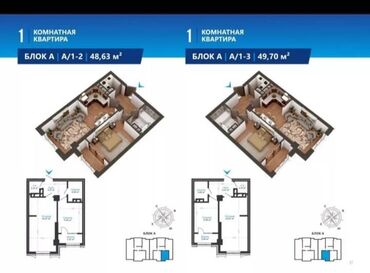 Продажа квартир: 1 комната, 49 м², Элитка, 4 этаж, ПСО (под самоотделку)