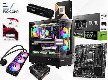 manitorlar: Evo Gaming PC Frost Edge RTX 5060 Ti 16GB | Ryzen 7 9700X | 32GB | 1TB — 1