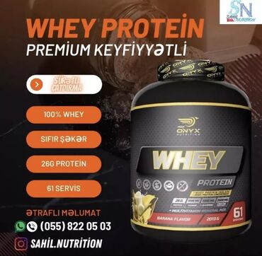 whey protein qiymeti: 𝑾𝒉𝒆𝒚 𝑷𝒓𝒐𝒕𝒆𝒊𝒏 𝑶𝒏𝒚𝒙. 𝟑%,𝟕%,𝟏𝟐% 𝑲𝑬Ş𝑩𝑬𝑲 𝒊𝒎𝒌𝒂𝒏ı. 𝑷𝒓𝒆𝒎𝒊𝒖𝒎 𝒌𝒆𝒚𝒇𝒊𝒚𝒚ə𝒕𝒍𝒊
