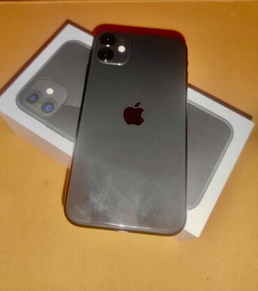 prodaju apple iphone: IPhone 11, Б/у, 128 ГБ, Черный, Защитное стекло, Чехол, Кабель, 92 %