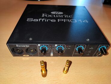 Звуковое оборудование: Focusrite Saffire PRO 14 Professional xarixi səs kartı