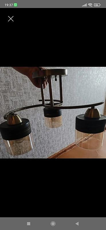 Ev üçün dekor: Çılçıraq, 3 lampa, Metal — 1