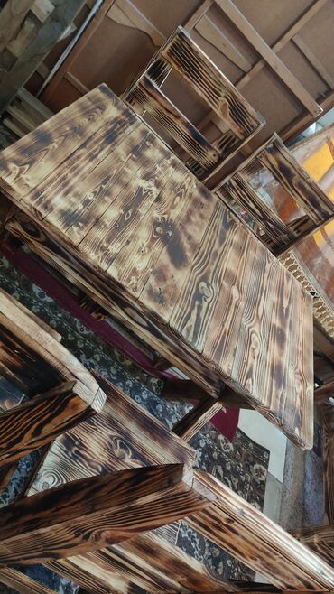 bag ucun stol stul satilir: Masa dəsti satılır yeni yığılıb uzunu 1 metr 5 sm en 67 sm çox