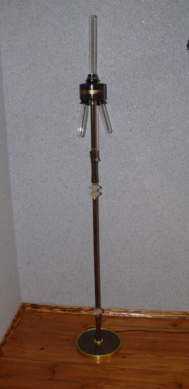Освещение: Светильник, тренога, винтаж, лофт. Серебро (напольный выключатель)- — 7