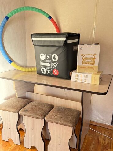 садовые столы и стулья: Ашкана үстөлү жана отургуч, Колдонулган, Өзү алып кетүү, түсү - Күрөң