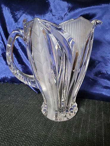 Čajnici: Bokal kristal,rucni rad Jugoslavija iz 70ih. Masivan bokal sa — 10