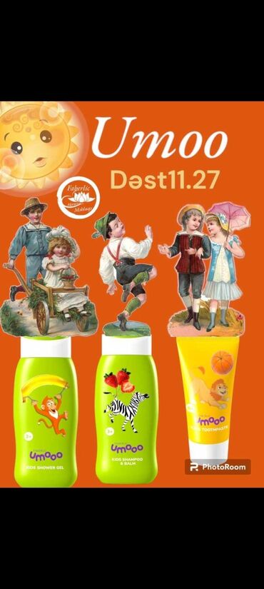 flisli usaq lcklri: Uşaqlar Üçün Dəst Şampun 200 ml Balzam 200 ml Diş Məcunu 50 ml