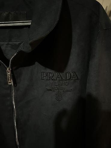 Куртки: Куртка на молнии Prada Milano, черная - Лаконичный дизайн: прямой — 3