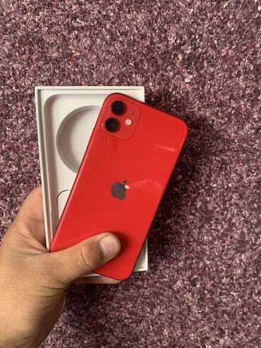 Apple iPhone: IPhone 11, Б/у, 128 ГБ, Красный, Коробка, 87 %