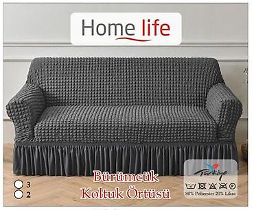 Текстиль: Эластичные чехлы на диваны и мягкую мебель Home Life (Bürümcük Koltuk — 3