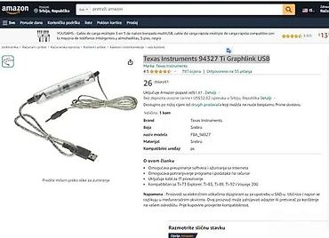 Druga oprema za računare i laptopove: Texas Instruments 94327 TI GraphLink USB kabl Opis: - Originalni TI — 4