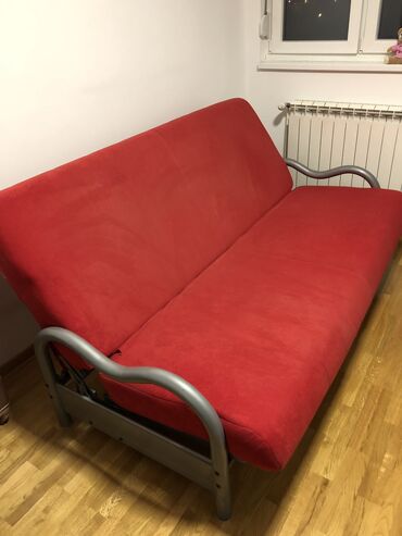 kreveti na rasklapanje za spavanje: King size bed, color - Red