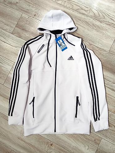 Kişi geyimləri: Svitşot, Adidas, 2XL, rəng - Ağ — 1