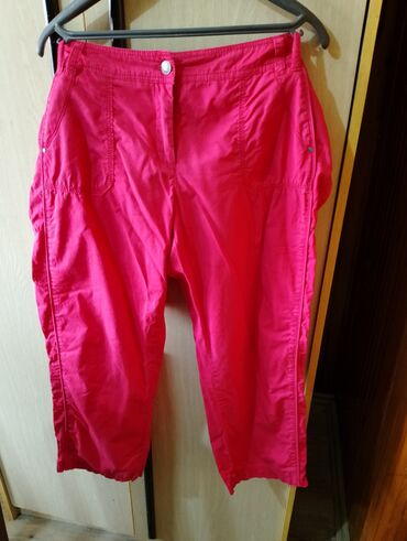 džeparke pantalone: Color - Pink, Single-colored