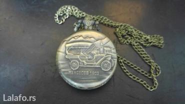 Ručni satovi: Elegantan, predivan džepni sat sa gravurom starinskog mercedes — 1