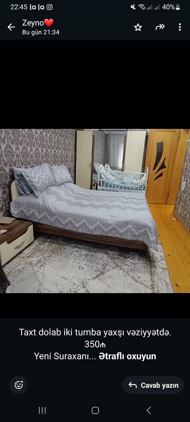 dolab taxt: Taxt dolab iki tumba yaxşı vəziyyətdə. 350₼ Yeni Suraxanı A400