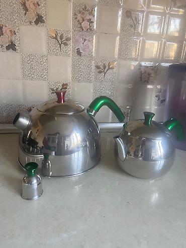 dəmlik: Yeni, rəng - Yaşıl, Dəm caydanı, Paslanmayan polad, 3 l, Türkiyə — 2