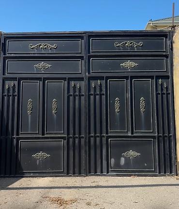 продам ворота бу: Б/у Железо Дворовые ворота, Распашные, 4 м, Механические, С дверью, цвет - Черный, Нет кредита — 2