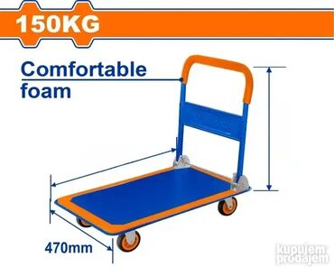 plasticne kutije za nakit: Ručna transportna platforma sklopiva 150kg WADFOW WWB1315 Nosivost